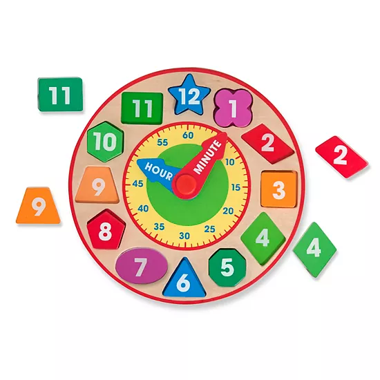 Melissa & Doug Wood Shape Sorting Clock 1 Melissa & Doug Wood Shape Sorting Clock