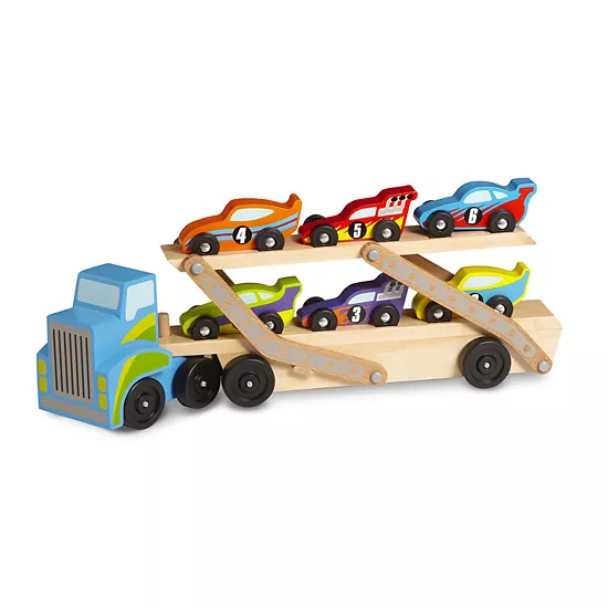 Melissa & Doug Race Car Carrier Truck 1 Melissa & Doug Race Car Carrier Truck