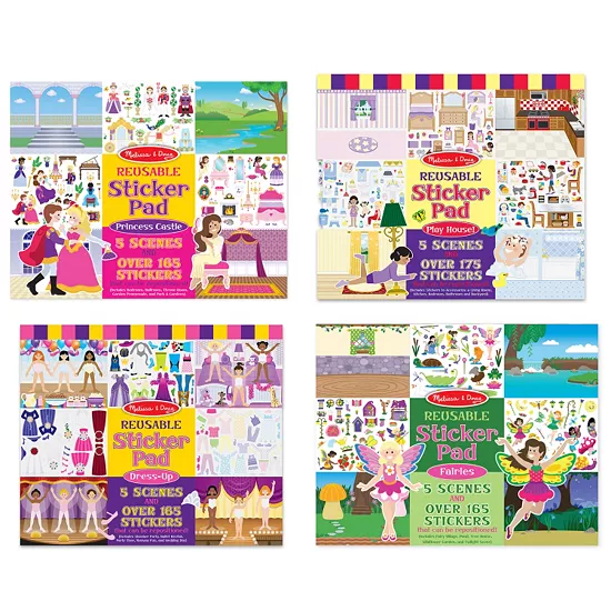Melissa & Doug Fairy, Princess, Dress-Up & Play House Reusable Sticker Pad Bundle 1 Melissa & Doug Fairy, Princess, Dress-Up & Play House Reusable Sticker Pad Bundle