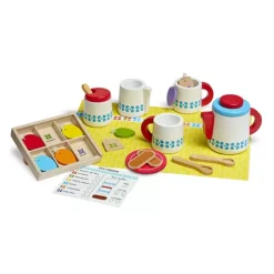 Melissa & Doug Wooden Steep & Serve Tea Set