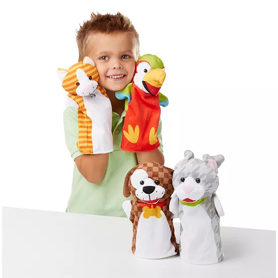 Melissa & Doug Playful Pets Hand Puppets 2 Melissa & Doug Playful Pets Hand Puppets - Image 2