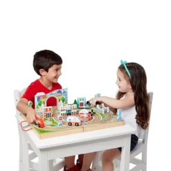 Melissa & Doug 18-Piece Wooden Take-Along Tabletop - Town -Melissa & Doug Shop 3581339 ALT2