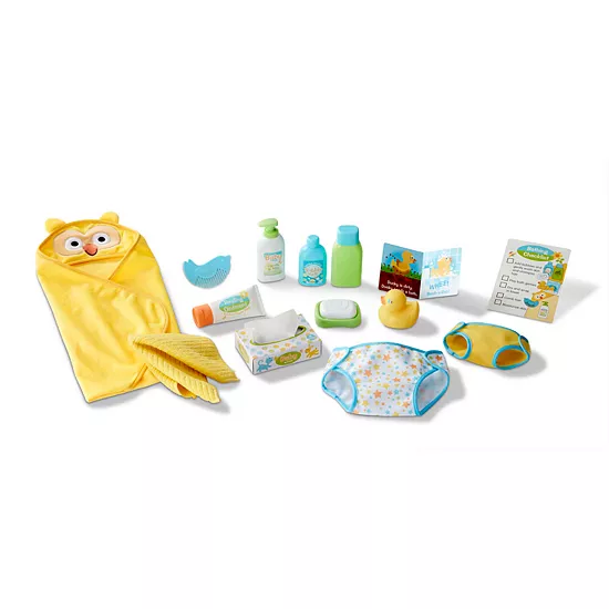 Melissa & Doug Mine To Love 19-Piece Changing & Bathtime Play Set For Dolls 1 Melissa & Doug Mine To Love 19-Piece Changing & Bathtime Play Set For Dolls