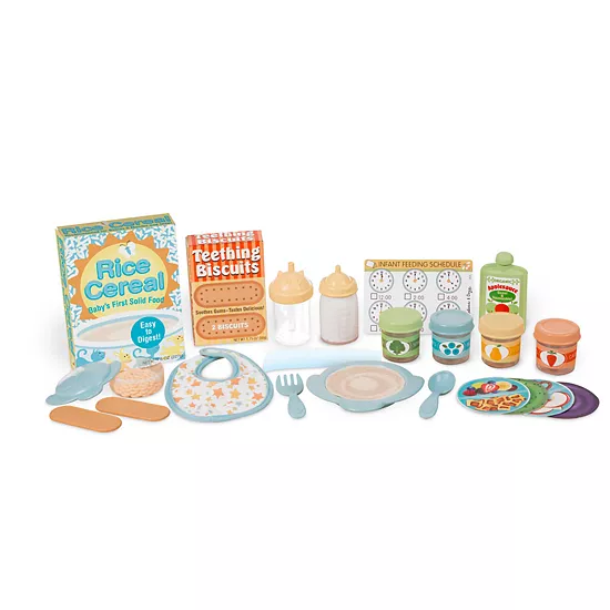 Melissa & Doug Mine To Love 24-Piece Mealtime Play Set For Dolls 1 Melissa & Doug Mine To Love 24-Piece Mealtime Play Set For Dolls