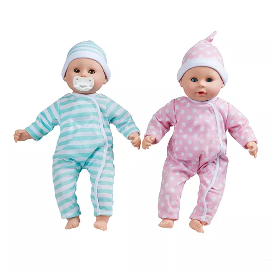 Melissa & Doug Mine To Love Twins Luke & Lucy 15 In. Boy And Girl Baby Dolls With Rompers, Caps, Pacifiers 1 Melissa & Doug Mine To Love Twins Luke & Lucy 15 In. Boy And Girl Baby Dolls With Rompers, Caps, Pacifiers