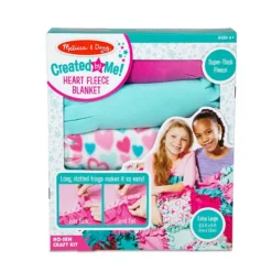 Boys Girls Neutral Melissa & Doug Melissa & Doug Created By Me! Heart Fleece Blanket No-Sew Craft Kit (40 Squares, 3.5 Feet X 5 Feet)