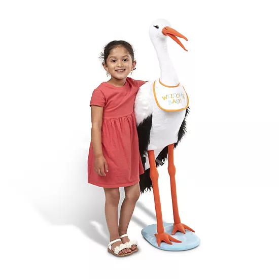 Melissa & Doug Giant Lifelike Plush Stork 1 Melissa & Doug Giant Lifelike Plush Stork