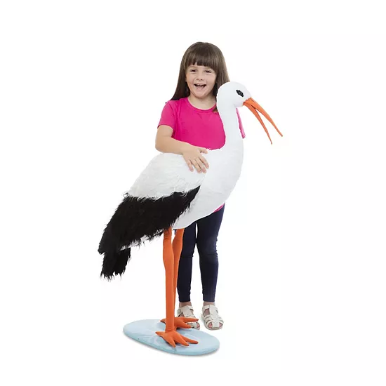 Melissa & Doug Giant Lifelike Plush Stork 3 Melissa & Doug Giant Lifelike Plush Stork - Image 3