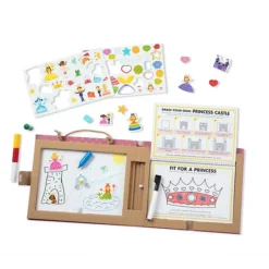 Melissa & Doug Natural Play: Play, Draw, Create Reusable Drawing & Magnet Kit - Princesses -Melissa & Doug Shop 4218093 ALT2