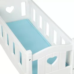 Melissa & Doug Mine To Love Wooden Play Cradle For Dolls, Stuffed Animals - White -Melissa & Doug Shop 4218101 ALT98