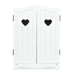 Melissa & Doug Mine To Love Wooden Play Armoire Closet For Dolls, Stuffed Animals - White