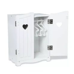 Melissa & Doug Mine To Love Wooden Play Armoire Closet For Dolls, Stuffed Animals - White -Melissa & Doug Shop 4218102 ALT2