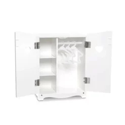 Melissa & Doug Mine To Love Wooden Play Armoire Closet For Dolls, Stuffed Animals - White -Melissa & Doug Shop 4218102 ALT4