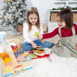 Melissa & Doug Wooden Slice & Stack Sandwich Counter With Deli Slicer-- 56-Piece Pretend Play Food Pieces 23 Melissa & Doug Wooden Slice & Stack Sandwich Counter With Deli Slicer-- 56-Piece Pretend Play Food Pieces -Melissa & Doug Shop 4290609 ALT5