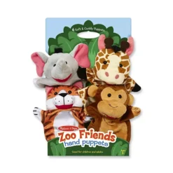 Melissa & Doug Zoo Friends Hand Puppets Set Of 4