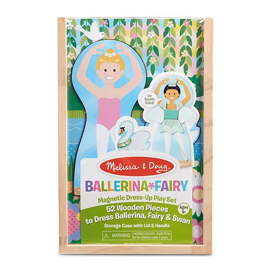 Melissa & Doug Melissa And Doug Ballerina And Fairy Magnetic Dress-Up Double-Sided Wooden Doll And Swan Pretend Play Set 1 Melissa & Doug Melissa And Doug Ballerina And Fairy Magnetic Dress-Up Double-Sided Wooden Doll And Swan Pretend Play Set