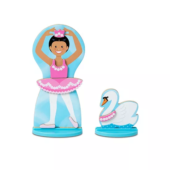 Melissa & Doug Melissa And Doug Ballerina And Fairy Magnetic Dress-Up Double-Sided Wooden Doll And Swan Pretend Play Set 7 Melissa & Doug Melissa And Doug Ballerina And Fairy Magnetic Dress-Up Double-Sided Wooden Doll And Swan Pretend Play Set - Image 7