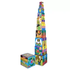 Melissa & Doug Alphabet Nesting & Stacking Cardboard Blocks
