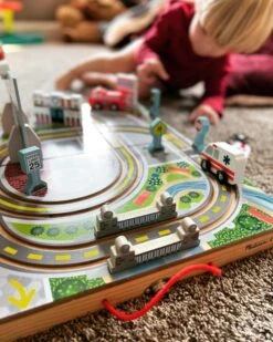 Melissa & Doug 18-Piece Wooden Take-Along Tabletop - Town -Melissa & Doug Shop 620 122