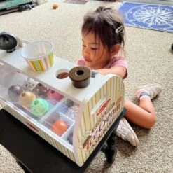 Melissa & Doug Wooden Scoop-and-Serve Ice Cream Counter 28-Piece Play Set -Melissa & Doug Shop 620 143