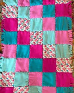 Boys Girls Neutral Melissa & Doug Melissa & Doug Created By Me! Heart Fleece Blanket No-Sew Craft Kit (40 Squares, 3.5 Feet X 5 Feet) -Melissa & Doug Shop 620 145