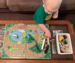 Boys Girls MELISSA&DOUG Melissa & Doug 17-Piece Wooden Take-Along Tabletop Railroad, 3 Trains, Truck, Play Pieces, Bridge 19 Boys Girls MELISSA&DOUG Melissa & Doug 17-Piece Wooden Take-Along Tabletop Railroad, 3 Trains, Truck, Play Pieces, Bridge -Melissa & Doug Shop 620 153