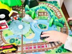 Boys Girls MELISSA&DOUG Melissa & Doug 17-Piece Wooden Take-Along Tabletop Railroad, 3 Trains, Truck, Play Pieces, Bridge 21 Boys Girls MELISSA&DOUG Melissa & Doug 17-Piece Wooden Take-Along Tabletop Railroad, 3 Trains, Truck, Play Pieces, Bridge -Melissa & Doug Shop 620 155