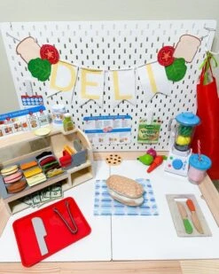 Melissa & Doug Wooden Slice & Stack Sandwich Counter With Deli Slicer-- 56-Piece Pretend Play Food Pieces 32 Melissa & Doug Wooden Slice & Stack Sandwich Counter With Deli Slicer-- 56-Piece Pretend Play Food Pieces -Melissa & Doug Shop 620 43