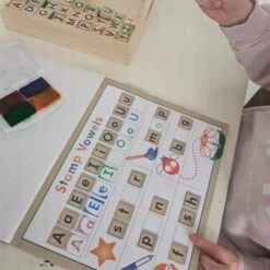 Melissa & Doug Deluxe Letters And Numbers Wooden Stamp Set ABCs 123s With Activity Book, 4-Color Stamp Pad 13 Melissa & Doug Deluxe Letters And Numbers Wooden Stamp Set ABCs 123s With Activity Book, 4-Color Stamp Pad -Melissa & Doug Shop 620 86