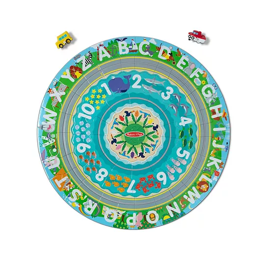 Melissa & Doug Round The Shore Tracks Cardboard Jigsaw Floor Puzzle And Wind-Up Vehicles 1 Melissa & Doug Round The Shore Tracks Cardboard Jigsaw Floor Puzzle And Wind-Up Vehicles