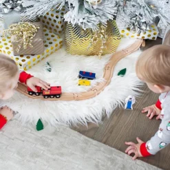 Melissa & Doug Deluxe 130-Piece Wooden Railway Train Set -Melissa & Doug Shop 6706354 ALT6