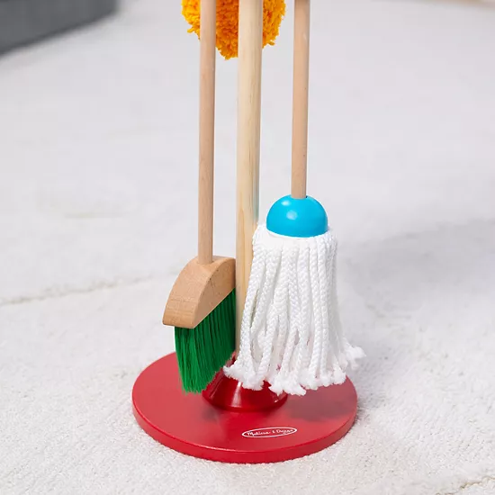 Melissa & Doug Dust! Sweep! Mop! 6-Piece Pretend Play Cleaning Set 3 Melissa & Doug Dust! Sweep! Mop! 6-Piece Pretend Play Cleaning Set - Image 3