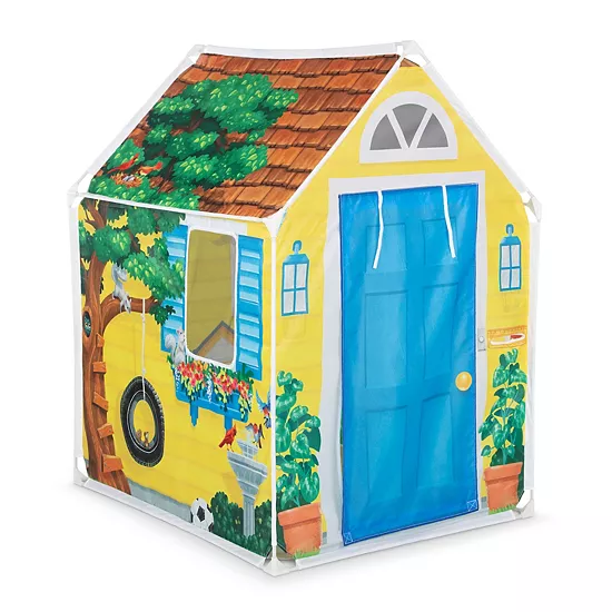 Melissa & Doug Cozy Cottage Fabric Play Tent And Storage Tote 1 Melissa & Doug Cozy Cottage Fabric Play Tent And Storage Tote