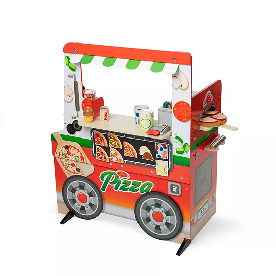 Melissa & Doug Wooden Pizza Food Truck Activity Center With Play Food 1 Melissa & Doug Wooden Pizza Food Truck Activity Center With Play Food