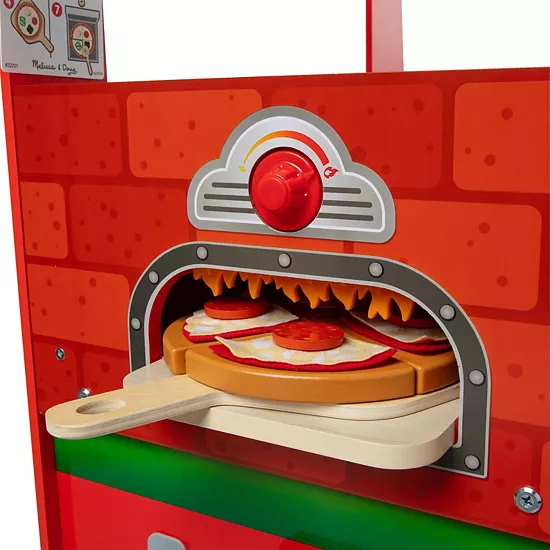 Melissa & Doug Wooden Pizza Food Truck Activity Center With Play Food 2 Melissa & Doug Wooden Pizza Food Truck Activity Center With Play Food - Image 2