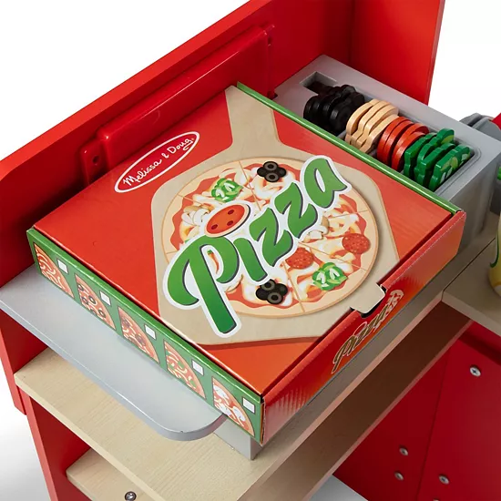 Melissa & Doug Wooden Pizza Food Truck Activity Center With Play Food 3 Melissa & Doug Wooden Pizza Food Truck Activity Center With Play Food - Image 3