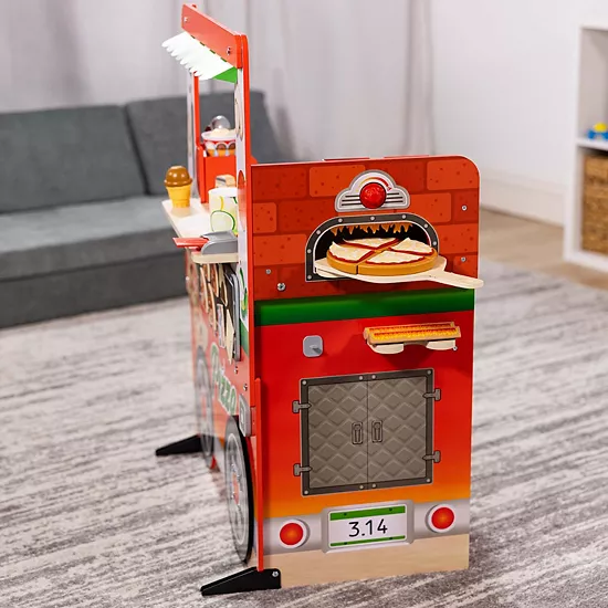 Melissa & Doug Wooden Pizza Food Truck Activity Center With Play Food 9 Melissa & Doug Wooden Pizza Food Truck Activity Center With Play Food - Image 9