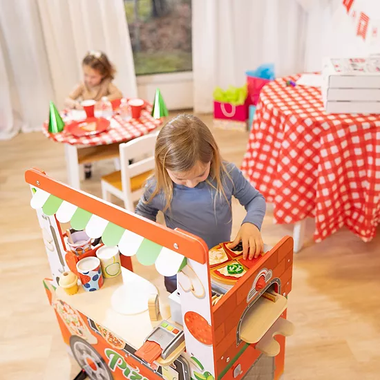 Melissa & Doug Wooden Pizza Food Truck Activity Center With Play Food 14 Melissa & Doug Wooden Pizza Food Truck Activity Center With Play Food - Image 14