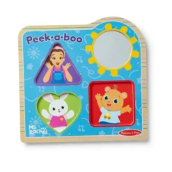 Melissa & Doug Ms. Rachel™ Wooden Peek-a-Boo Jumbo Peg Puzzle -Melissa & Doug Shop 7152571 ALT3