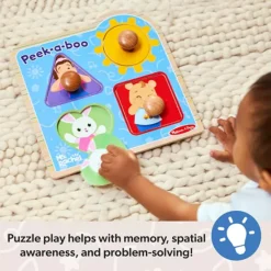 Melissa & Doug Ms. Rachel™ Wooden Peek-a-Boo Jumbo Peg Puzzle -Melissa & Doug Shop 7152571 ALT8