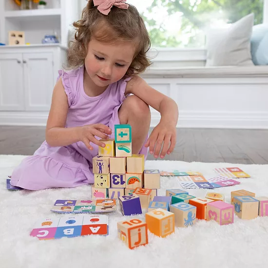 Melissa & Doug Ms. Rachel Wooden Learning Blocks And Activity Cards Playset 4 Melissa & Doug Ms. Rachel Wooden Learning Blocks And Activity Cards Playset - Image 4