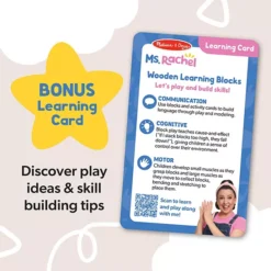 Melissa & Doug Ms. Rachel Wooden Learning Blocks And Activity Cards Playset 31 Melissa & Doug Ms. Rachel Wooden Learning Blocks And Activity Cards Playset -Melissa & Doug Shop 7152572 ALT32