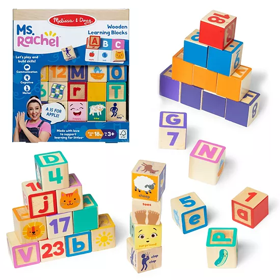 Melissa & Doug Ms. Rachel Wooden Learning Blocks And Activity Cards Playset 16 Melissa & Doug Ms. Rachel Wooden Learning Blocks And Activity Cards Playset - Image 16