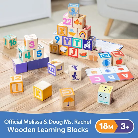 Melissa & Doug Ms. Rachel Wooden Learning Blocks And Activity Cards Playset 19 Melissa & Doug Ms. Rachel Wooden Learning Blocks And Activity Cards Playset - Image 19