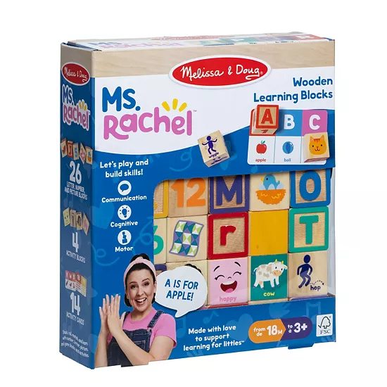 Melissa & Doug Ms. Rachel Wooden Learning Blocks And Activity Cards Playset 20 Melissa & Doug Ms. Rachel Wooden Learning Blocks And Activity Cards Playset - Image 20