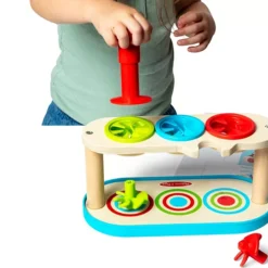 Melissa & Doug Match & Push Spinning Tops Wooden Developmental Skills Learning Toy -Melissa & Doug Shop 7197179 ALT17