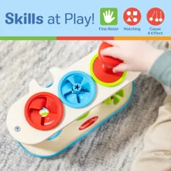 Melissa & Doug Match & Push Spinning Tops Wooden Developmental Skills Learning Toy -Melissa & Doug Shop 7197179 ALT7