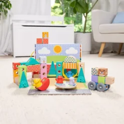 Melissa & Doug Blockables Town Snap And Play Connectable Building Blocks Set -Melissa & Doug Shop 7700531 ALT2