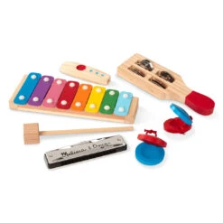 Melissa & Doug Band-in-a-Box - Hum! Jangle! Shake! -Melissa & Doug Shop Band in a Box Hum Jangle Shake 001318 1 Pieces Out 1100x.progressive b004eaf8 f070 4eb3 bd53 832994186608