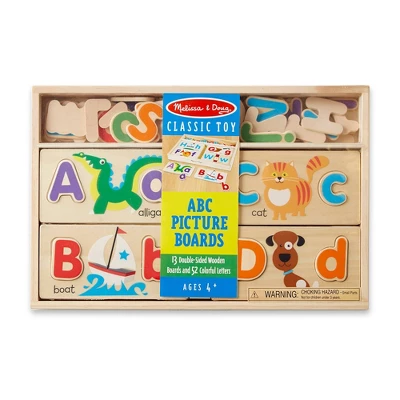 Melissa & Doug ABC Picture Boards - Educational Toy With 13 Double-Sided Wooden Boards And 52 Letters 2 Melissa & Doug ABC Picture Boards - Educational Toy With 13 Double-Sided Wooden Boards And 52 Letters - Image 2